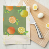 Sicily Citrus Wall Art | Italienisch Orange & Lemo Geschirrtuch (Viertel Falte)