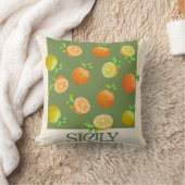 Sicily Citrus Wall Art | Italienisch Orange & Lemo Kissen (Decke)