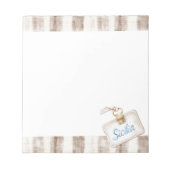 Sicily Cream Rustic Brown Stripes Notizblock (Vorderseite)