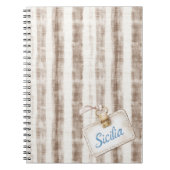 Sicily Cream Rustic Brown Stripes Notizblock (Vorderseite)