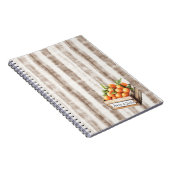 Sicily Cream Rustic Brown Stripes Oranges Notizblock (Rechte Seite)