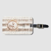 Sicily Cream Rustic Cream Sun Stripes Gepäckanhänger (Vorderseite (Horizontal))