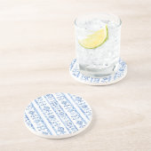 Sicily Italian Rustic Blue Stripes Getränkeuntersetzer (Seite)