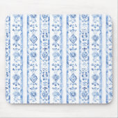 Sicily Italian Rustic Blue Stripes Mousepad (Vorne)