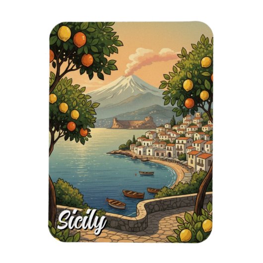 Sicily Italy Magnet (Vertikal)
