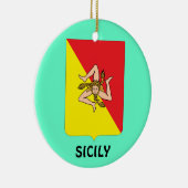 SICILY* kundenspezifische Weihnachtsverzierung Keramik Ornament (Rechts)