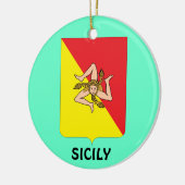 SICILY* kundenspezifische Weihnachtsverzierung Keramik Ornament (Links)