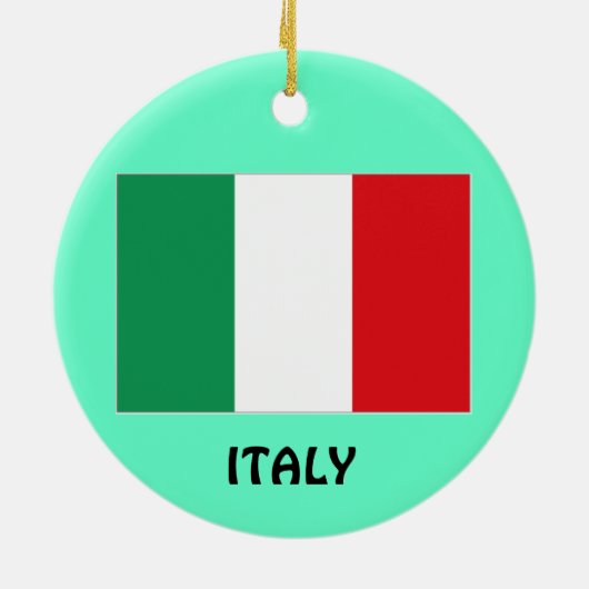 SICILY* kundenspezifische Weihnachtsverzierung Keramik Ornament (Hinten)