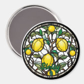 Sicily Lemon Tree Souvenir Magnet (Vorderseite/Rückseite)