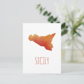 Sicily Map Postkarte (Stehend Vorderseite)
