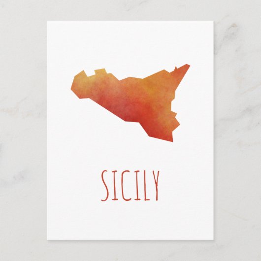 Sicily Map Postkarte (Vorderseite)