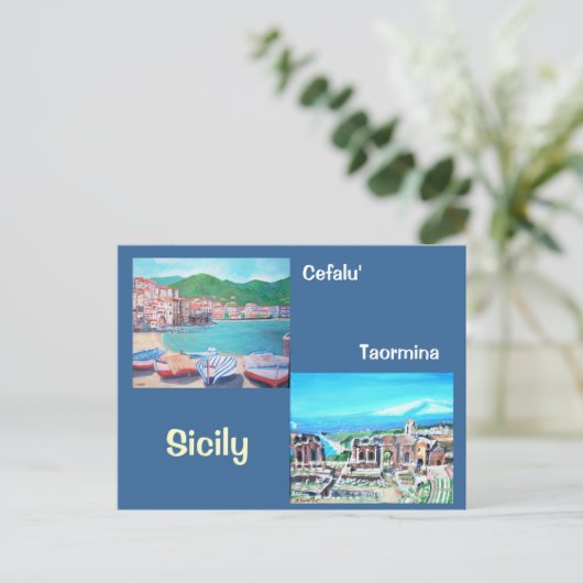 Sicily Postcard Postkarte (Stehend Vorderseite)