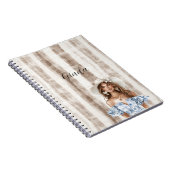 Sicily Rustic Brown Hair Stripes Female Notizblock (Rechte Seite)