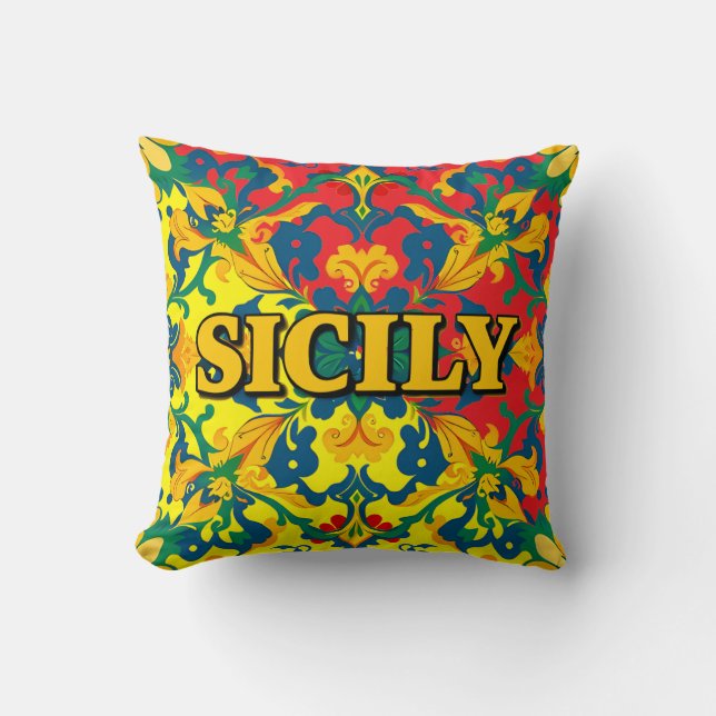 Sicily Sicilian Kissen (Vorderseite)