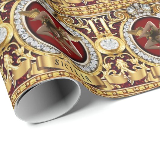 Sicily Trinacria Gift Geschenkpapier (Rolleneckpunkt)
