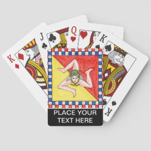 Sicily Trinacria Medusa PERSONALISIERT Spielkarten