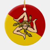 Sicily* Weihnachtsverzierung Keramik Ornament (Hinten)