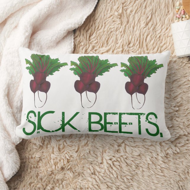 Sick Beets (Beats) Red Beet Vegetarian Funny Music Lendenkissen (Decke)