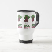 Sick Beets (Beats) Red Beet Vegetarian Funny Music Reisebecher (VorderseiteRechts)