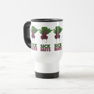 Sick Beets (Beats) Red Beet Vegetarian Funny Music Reisebecher