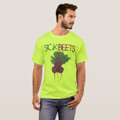 Sick Beets (Beats) Red Beet Vegetarian Funny Music T-Shirt (Vorne ganz)