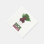 Sick Beets (Beats) Rote Rüben Vegetarisches Funny Serviette (Ecke)