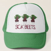 Sick Beets (Beats) Rote Rüben Vegetarisches Funny  Truckerkappe (Vorderseite)