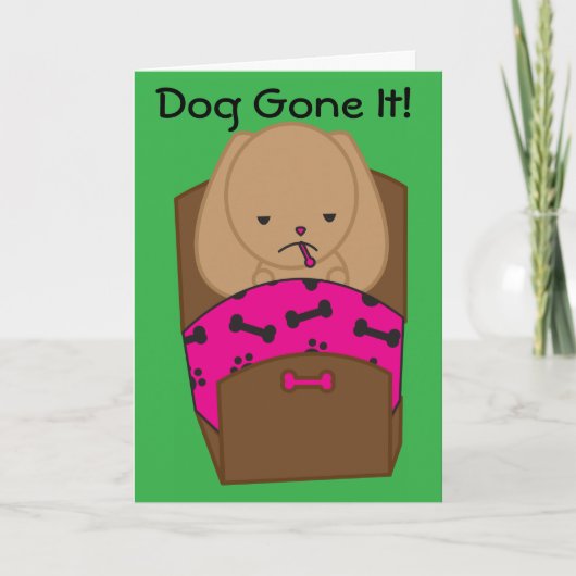 Sick Dog Get Well Card Karte (Vorderseite)