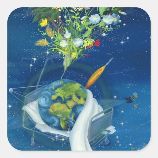 Sick Earth 2008 Quadratischer Aufkleber (Vorderseite)