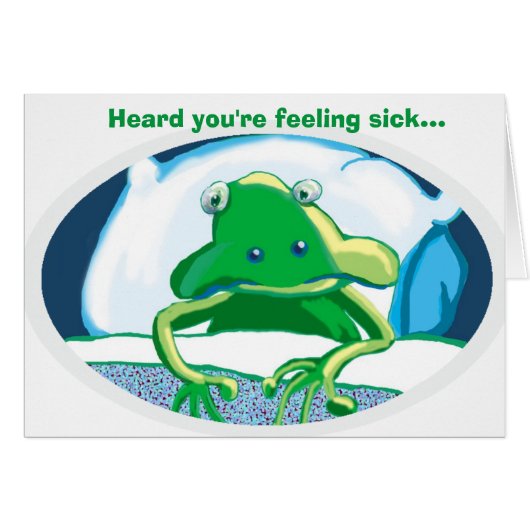 Sick Frosch wird gut Karte (Vorderseite (Horizontal))