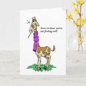 Sick Giraffe Card Karte (Gelbe Blume)