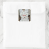 Sick Girl Quadratischer Aufkleber (Tasche)