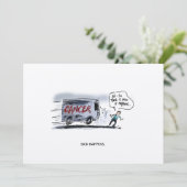 Sick Happens Funny Cancer Postcard (Stehend Vorderseite)