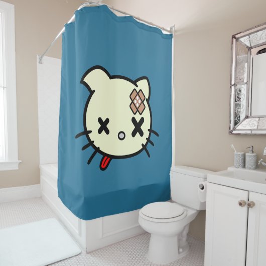 Sick Kitty Duschvorhang (Beispiel)