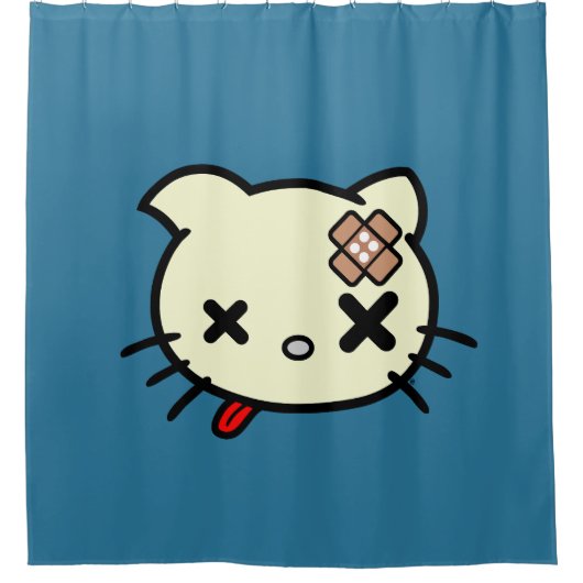 Sick Kitty Duschvorhang (Vorderseite)