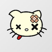 Sick Kitty Fensteraufkleber (Blatt)