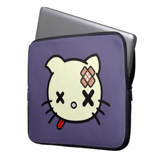 Sick Kitty Laptopschutzhülle (Vorderseite Links)