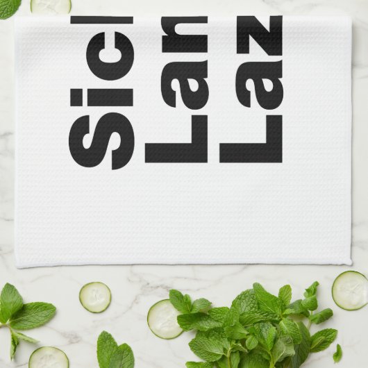 Sick & Lame & Lazy. Geschirrtuch (Gefaltet)