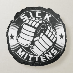 Sick Mittens Hockey Slang Throw Cushion Rundes Kissen