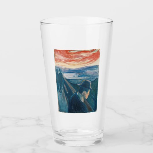 Sick Mood at Sunset, Despair (von Edvard Munch) Glas (Vorderseite)