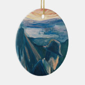 Sick Mood at Sunset, Despair (von Edvard Munch) Keramik Ornament (Rechts)