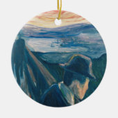 Sick Mood at Sunset, Despair (von Edvard Munch) Keramik Ornament (Vorne)