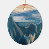 Sick Mood at Sunset, Despair (von Edvard Munch) Keramik Ornament (Links)