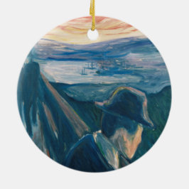 Sick Mood at Sunset, Despair (von Edvard Munch) Keramik Ornament