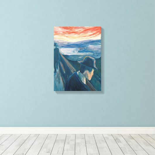 Sick Mood at Sunset, Despair (von Edvard Munch) Leinwanddruck (Insitu (Holzboden))