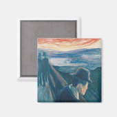 Sick Mood at Sunset, Despair (von Edvard Munch) Magnet (Vorderseite/Rückseite)