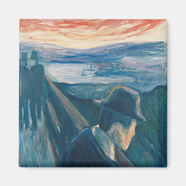 Sick Mood at Sunset, Despair (von Edvard Munch) Magnet
