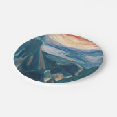 Sick Mood at Sunset, Despair (von Edvard Munch) Pappteller (Schrägansicht)