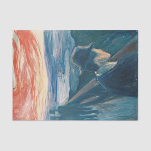 Sick Mood at Sunset, Despair (von Edvard Munch) Seidenpapier (Vorderseite)