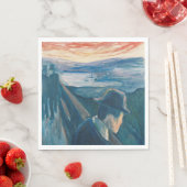 Sick Mood at Sunset, Despair (von Edvard Munch) Serviette (Beispiel)